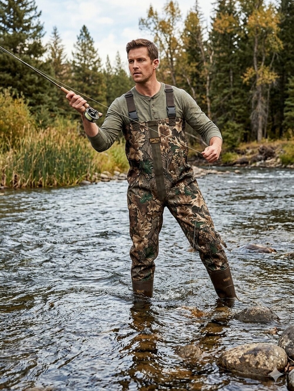 RedHead Bone-Dry Camouflage Waders, """ ATTENTION TROUT FISHERMAN""" GO IN STYLE